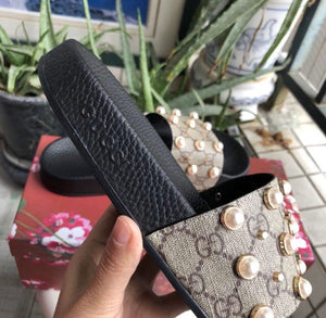 gg supreme slide with pearls