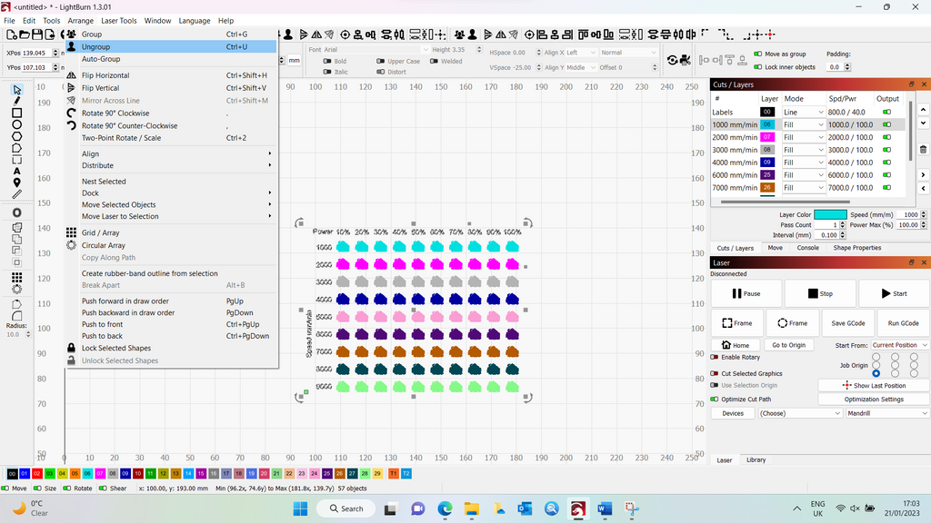 Arrange-and-ungroup-selection