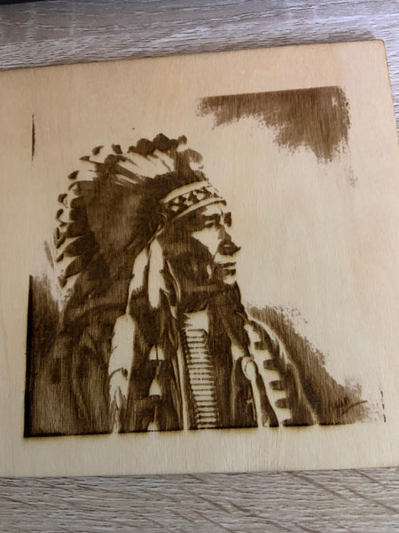 Chief-on-wood