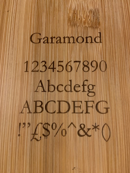 Garamond-text-test-on-Mandrill-with-40w-laser