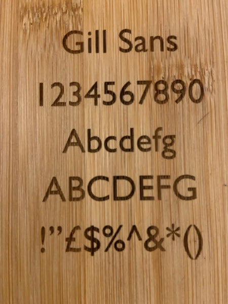 Gill-sans-text-test-on-Mandrill-with-40w-laser