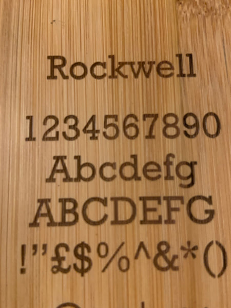 Rockwell-text-test-on-Mandrill-with-40w-laser