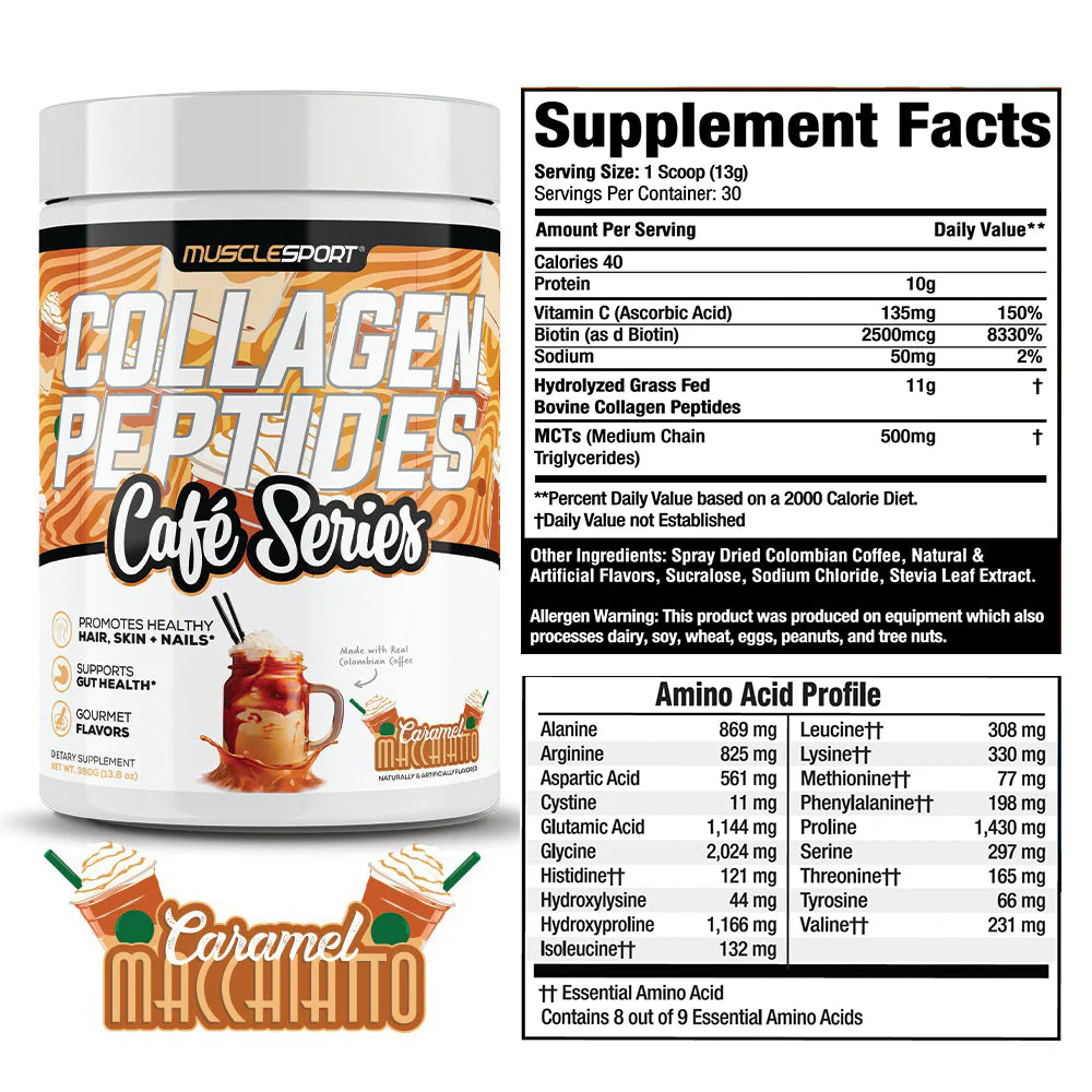 MuscleSport Collagen Peptides 30srv - Nutrition Faktory 