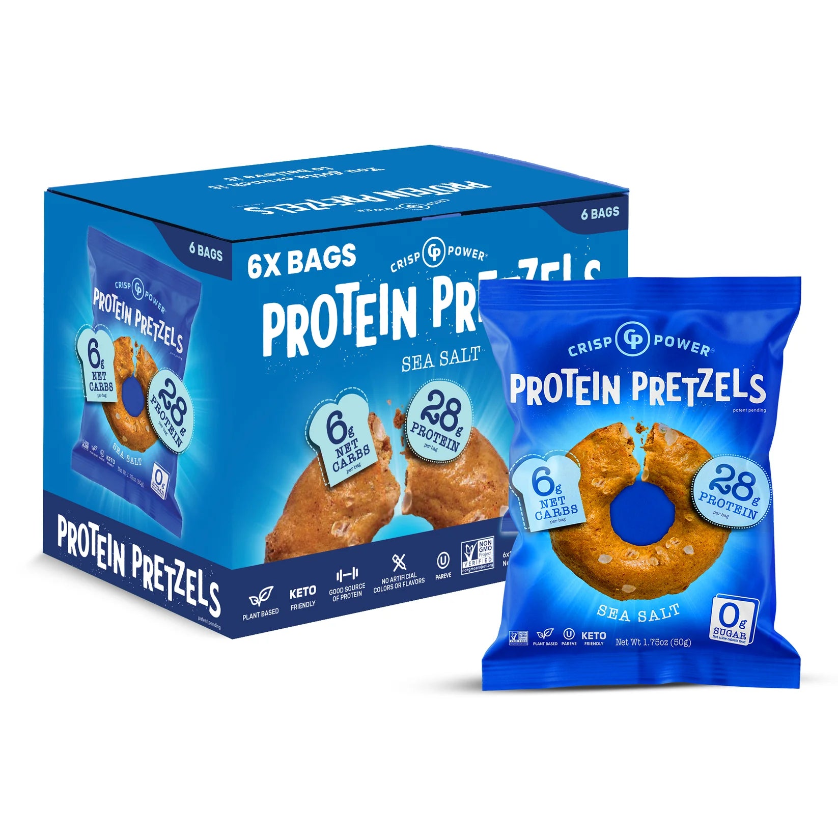 Crisp Power Protein Pretzels single - Nutrition Faktory 