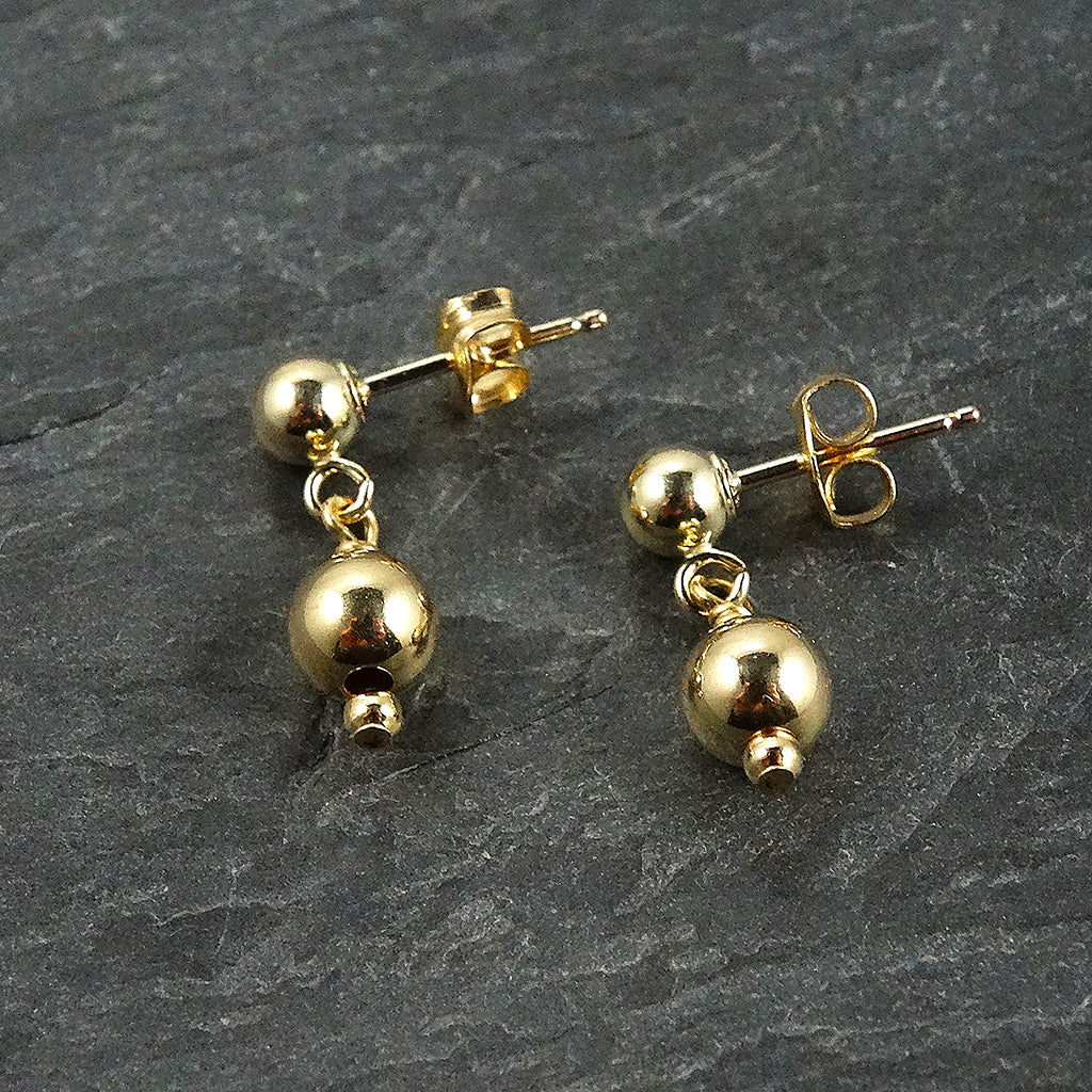 small gold dangle earrings