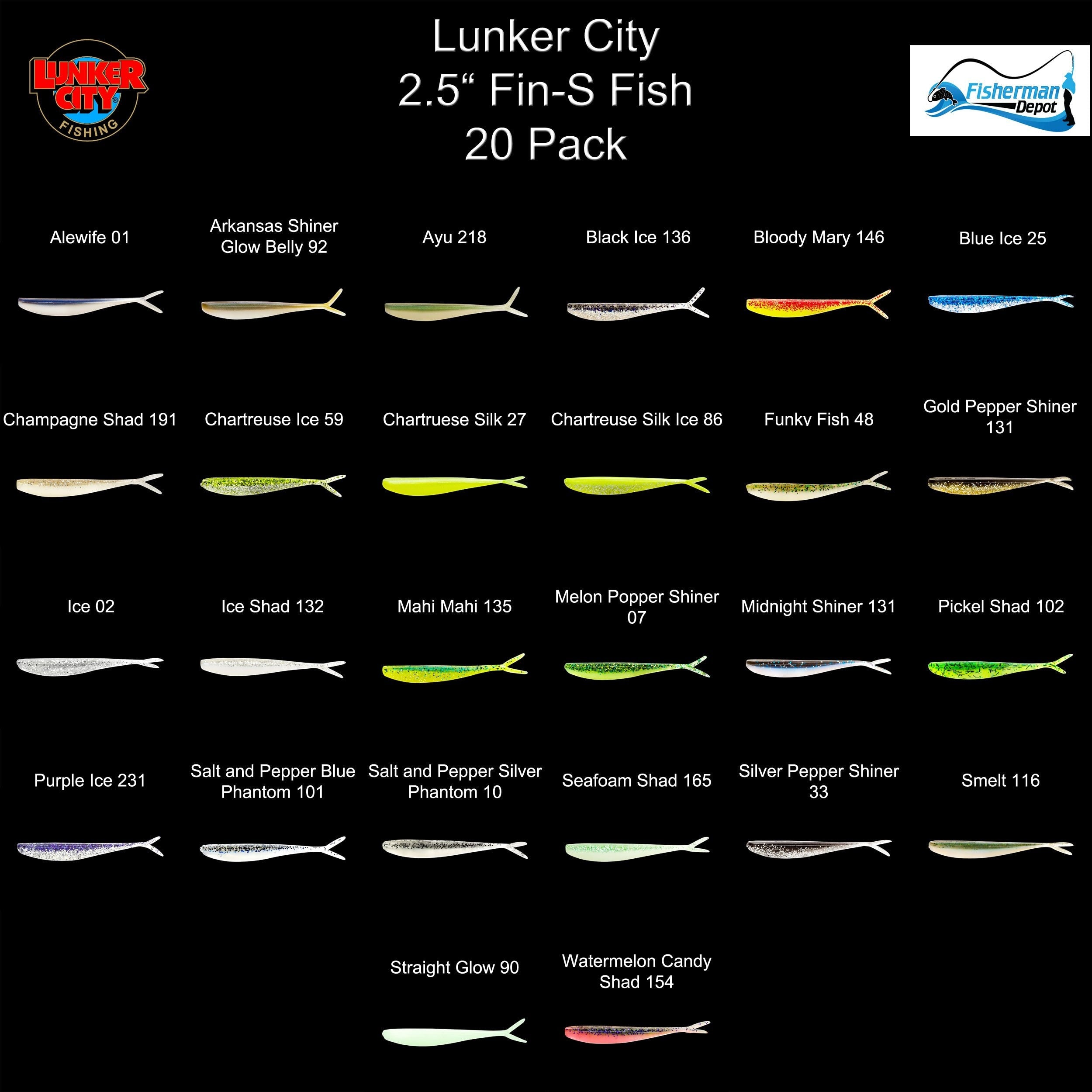 Lunker City Fat Fin-S-Fish | Purple Ice-Chartreuse Tail | FishUSA