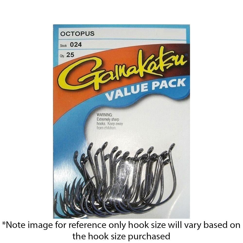 Gamakatsu Octopus Circle Hook, NS Black, 25-Pack, Size: 8