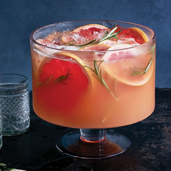 Grapefruit Punch Bowl recipe for parties using Purely organic drinking vinegar shrub