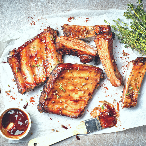 Baby back ribs marinade with healthy drinking vinegar or shrub