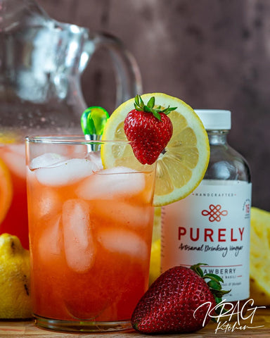Strawberry Lemonade Non-alcoholic Mocktail Shrub