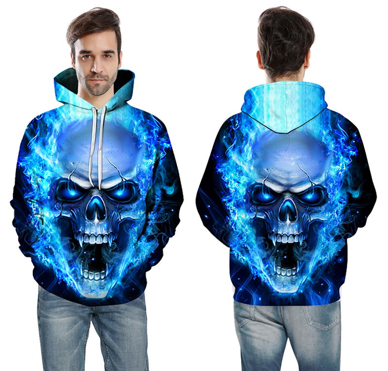 blue flame hoodie