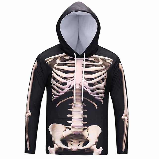 skeleton pullover hoodie