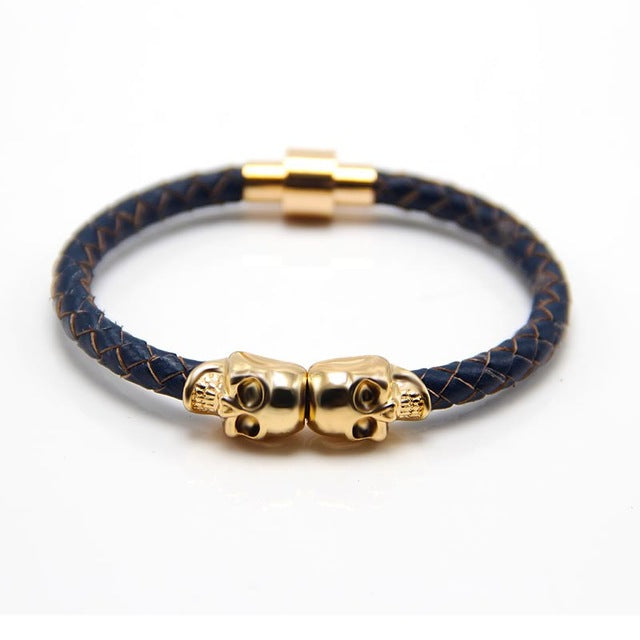 gold skull bangle