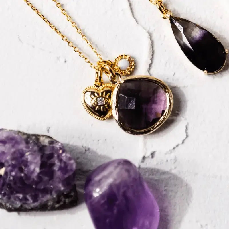 Bohemian Spirit Amethyst Charm Necklace - Mystic Soul Jewelry