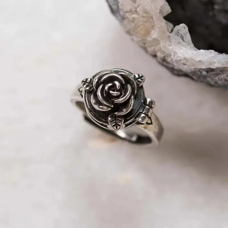 Rose Locket Ring - Mystic Soul Jewelry