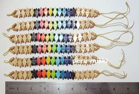 18 Rainbow Bracelets, Handmade with Ceramic