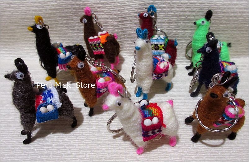 Keyrings, Llamas, handmade, from Peru