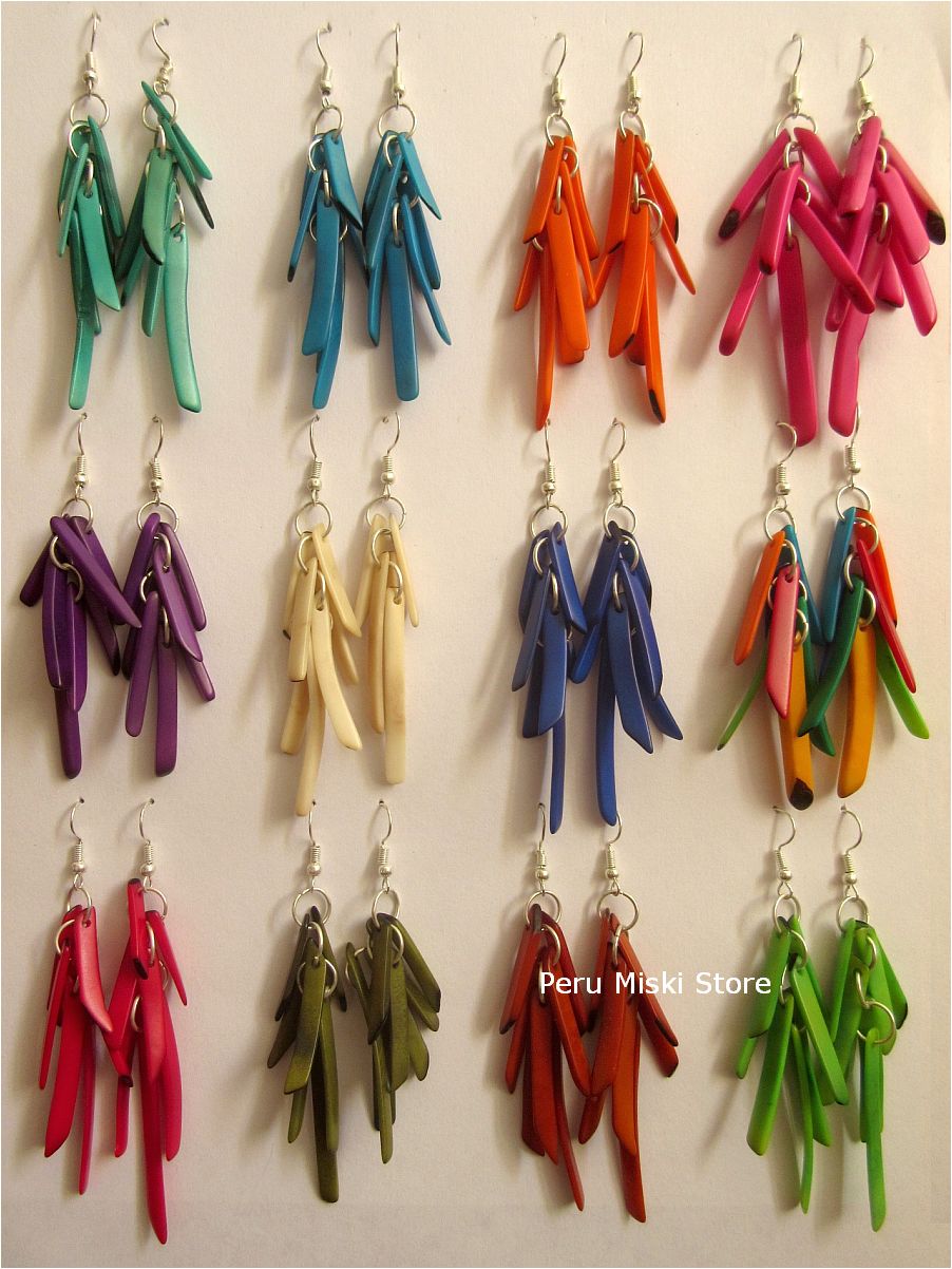 24 Tagua Earrings - Sticks
