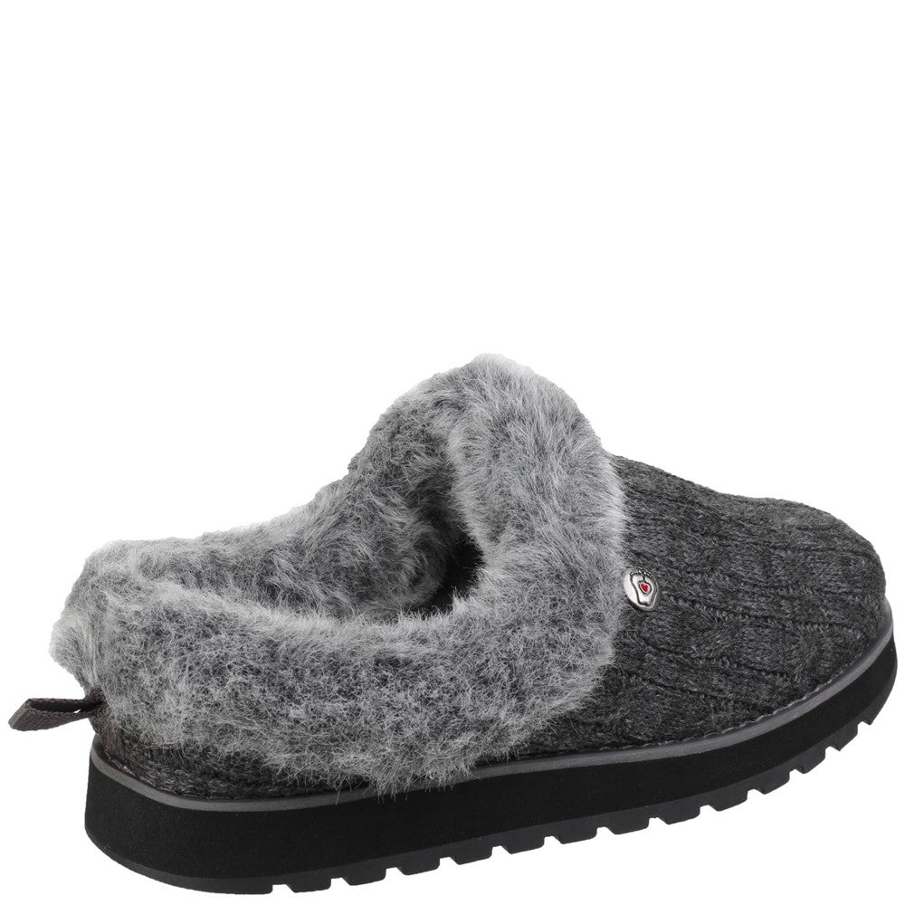 skechers ice angel suede mule slippers