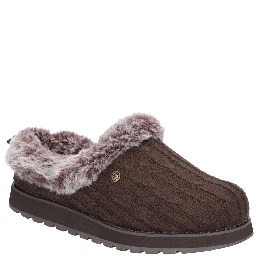 skechers ice angel suede mule slippers