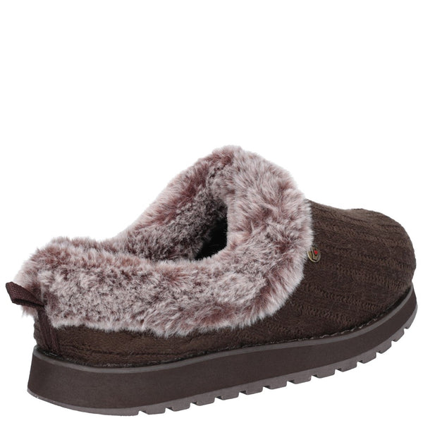 Womens Skechers Keepsakes Ice Angel Mule Slipper Brown | Brantano