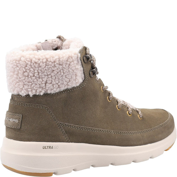 fjer Opfattelse antage Womens Skechers On-the-GO Glacial Ultra Woodlands Ankle Boots Olive |  Brantano