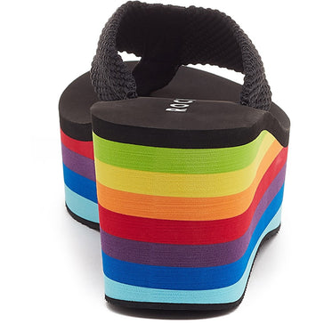 🌈Crush Rainbow Black Platform Flip Flop by Rocket Dog – Rocket Dog®