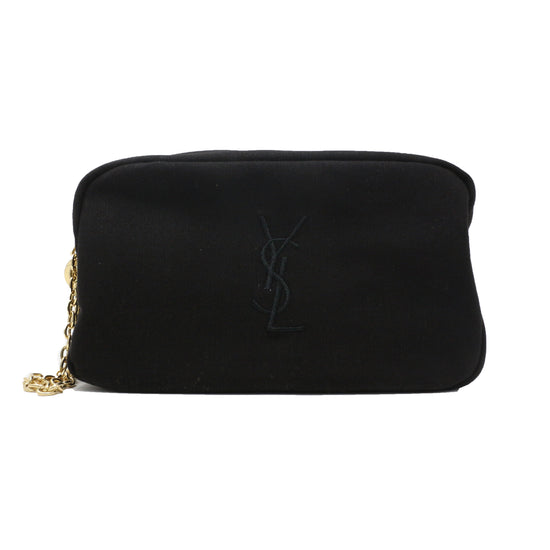 Yves Saint Laurent Pouch Cosmetic Bag Set Makeup Bag Black Large