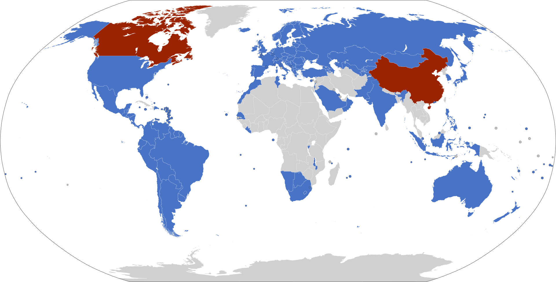 Países firmantes Convenio de la Haya