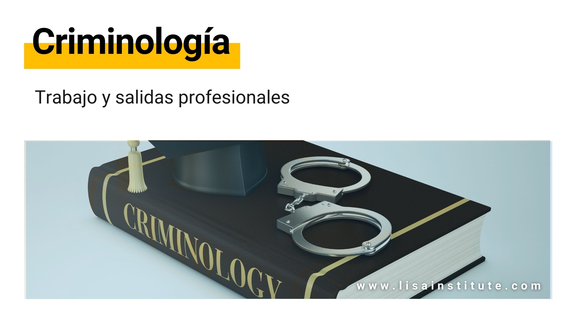 Criminología trabajo y salidas profesionales - LISA Institute