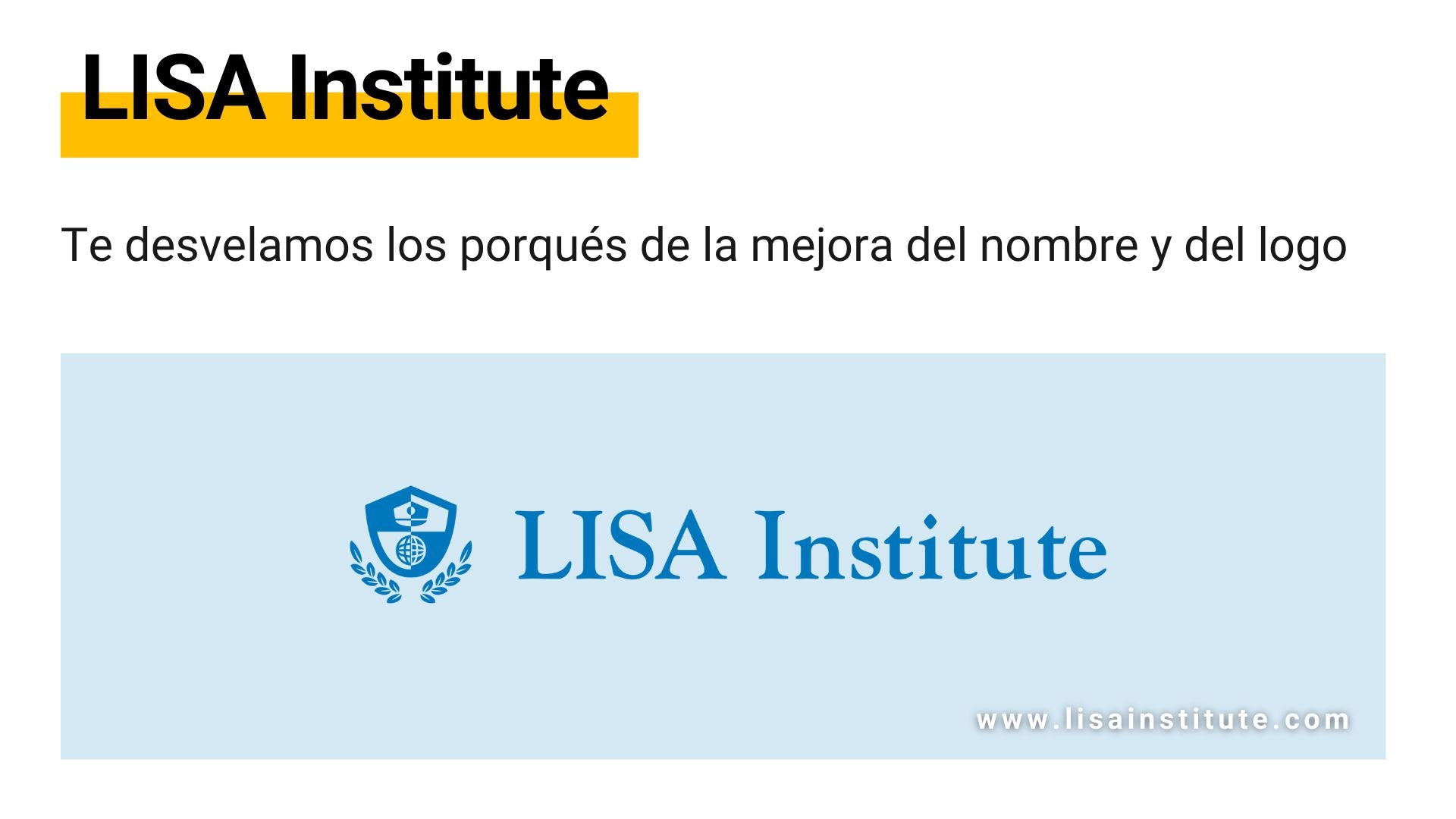 LISA Institute nombre y logo