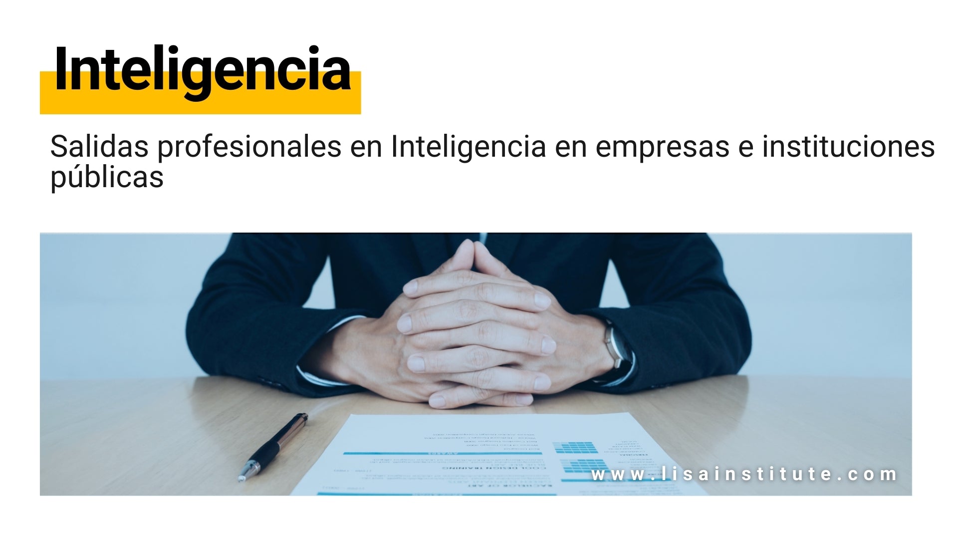 Salidas profesionales en Inteligencia en empresas e instituciones públicas - LISA Institute