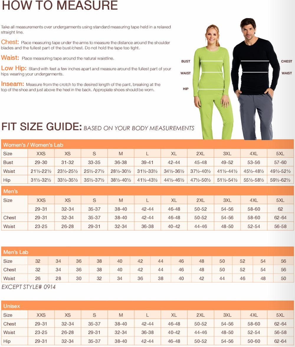 Grey S Anatomy Scrubs Size Chart