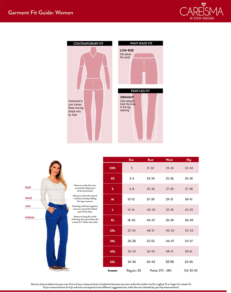 Nursing Scrubs Size Charts | Lydia's Uniforms - Lydiasuniforms