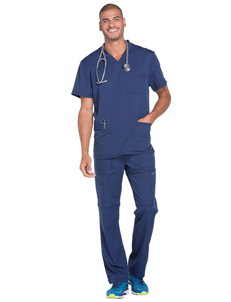 Dickies Dynamix Mens 3-Pocket V-Neck Scrub Top - Lydiasuniforms