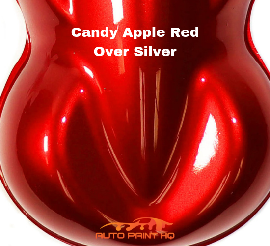 Candy Apple Red Basecoat Quart Kit over Silver Car Vehicle ...