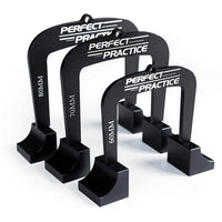 Three Perfect Putting Gates of varying sizes, ready to use.