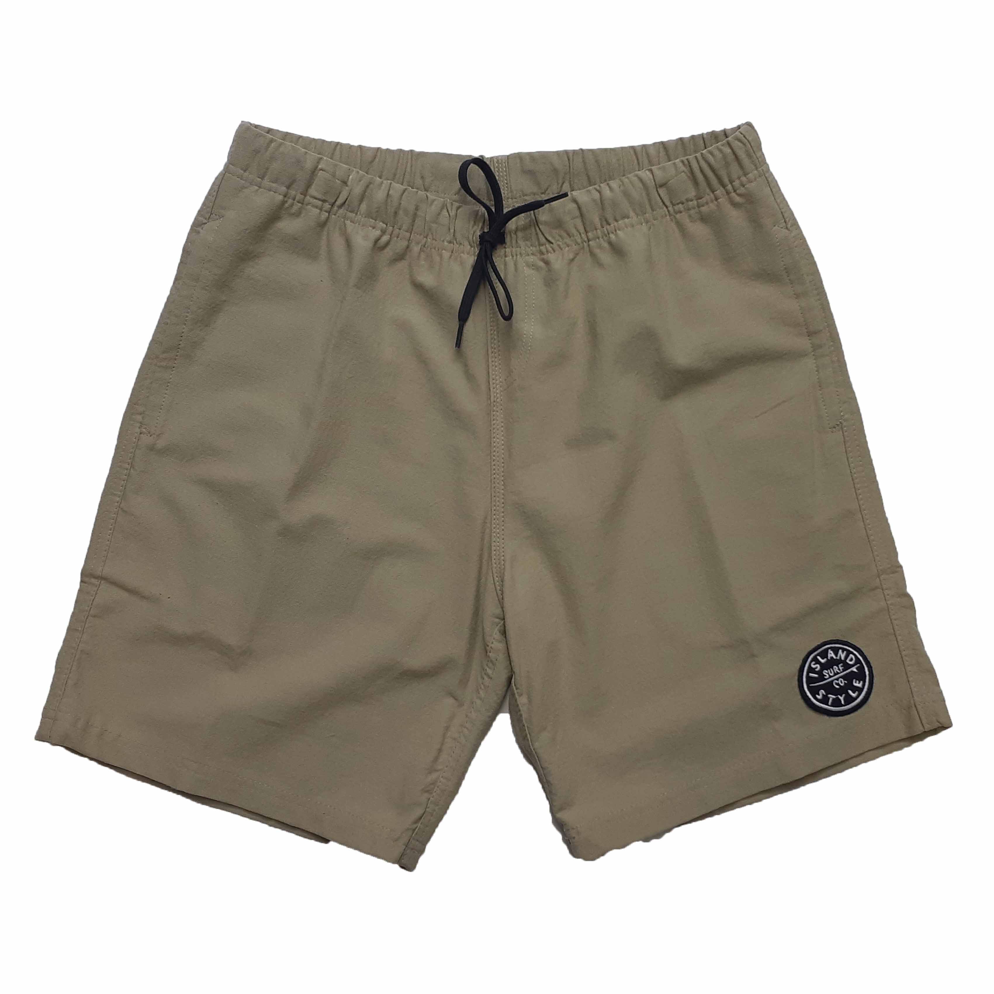 Mens Elasticated Cotton Twill Shorts Island Style