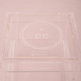 Acrylic Wedding Ring Box - Couple Monogram Halo