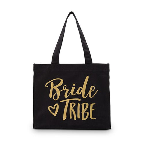 Bride Tribe Black Canvas Tote Bag - Mini