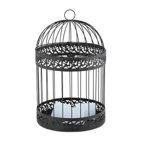 Round Metal Birdcage - Black