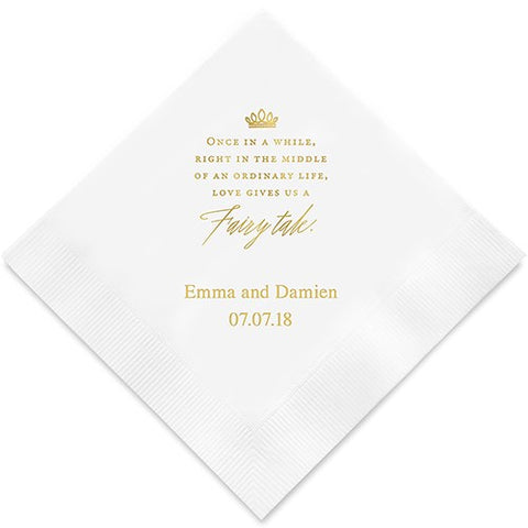 Love Gives Us A Fairy Tale Printed Paper Napkins