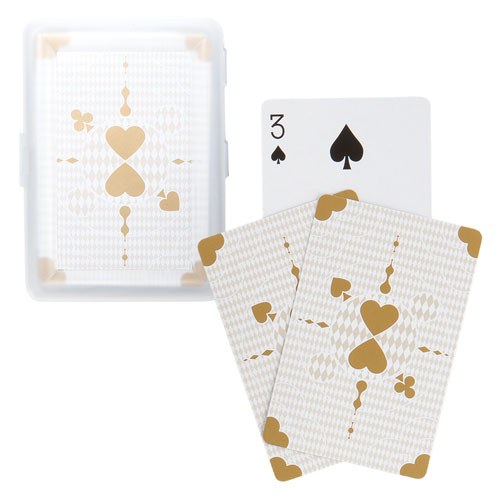 Gold Hearts Playing Cards with Case