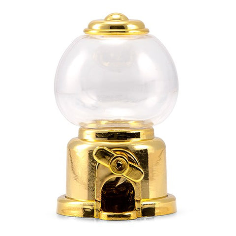 Mini Gumball Machine Party Favor - Gold