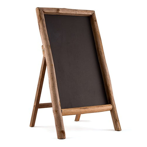 Self Standing Chalkboard Sign with Rusting Wood Frame