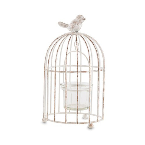 Small Metal Birdcage with Suspended Tealight Holder