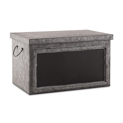 Luxe Vintage Tin Box with Blackboard Panel