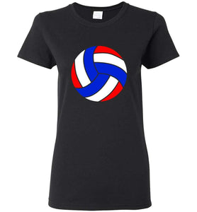 RobustCreative-Volleyball France Flag Womens T-shirt gift for Player Words Terms Vocabulary Black