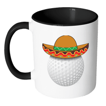 Load image into Gallery viewer, RobustCreative-Funny Golf Ball Mexican Sports - Cinco De Mayo Mexican Fiesta - No Siesta Mexico Party - 11oz Black &amp; White Funny Coffee Mug Women Men Friends Gift ~ Both Sides Printed
