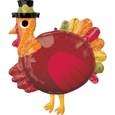 31" Pilgrim Turkey SuperShape Foil Balloon